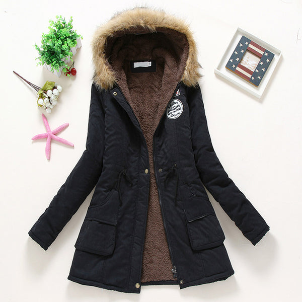 Overcoat Women Winter thick coat Warm Hooded