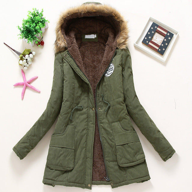 Overcoat Women Winter thick coat Warm Hooded