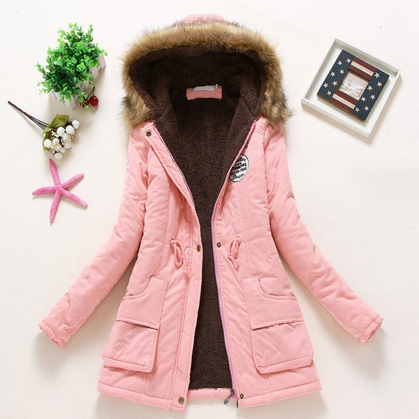 Overcoat Women Winter thick coat Warm Hooded