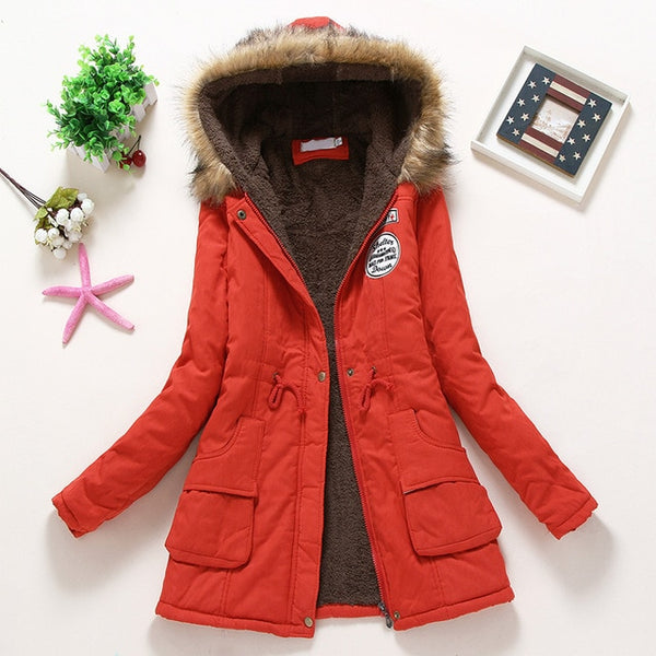 Overcoat Women Winter thick coat Warm Hooded